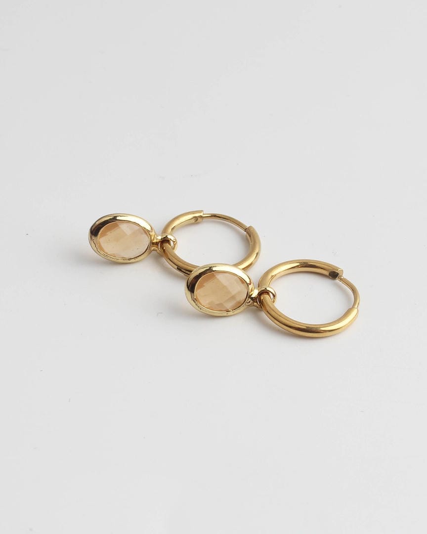 Pendientes Dana Sleek ovalados de piedra