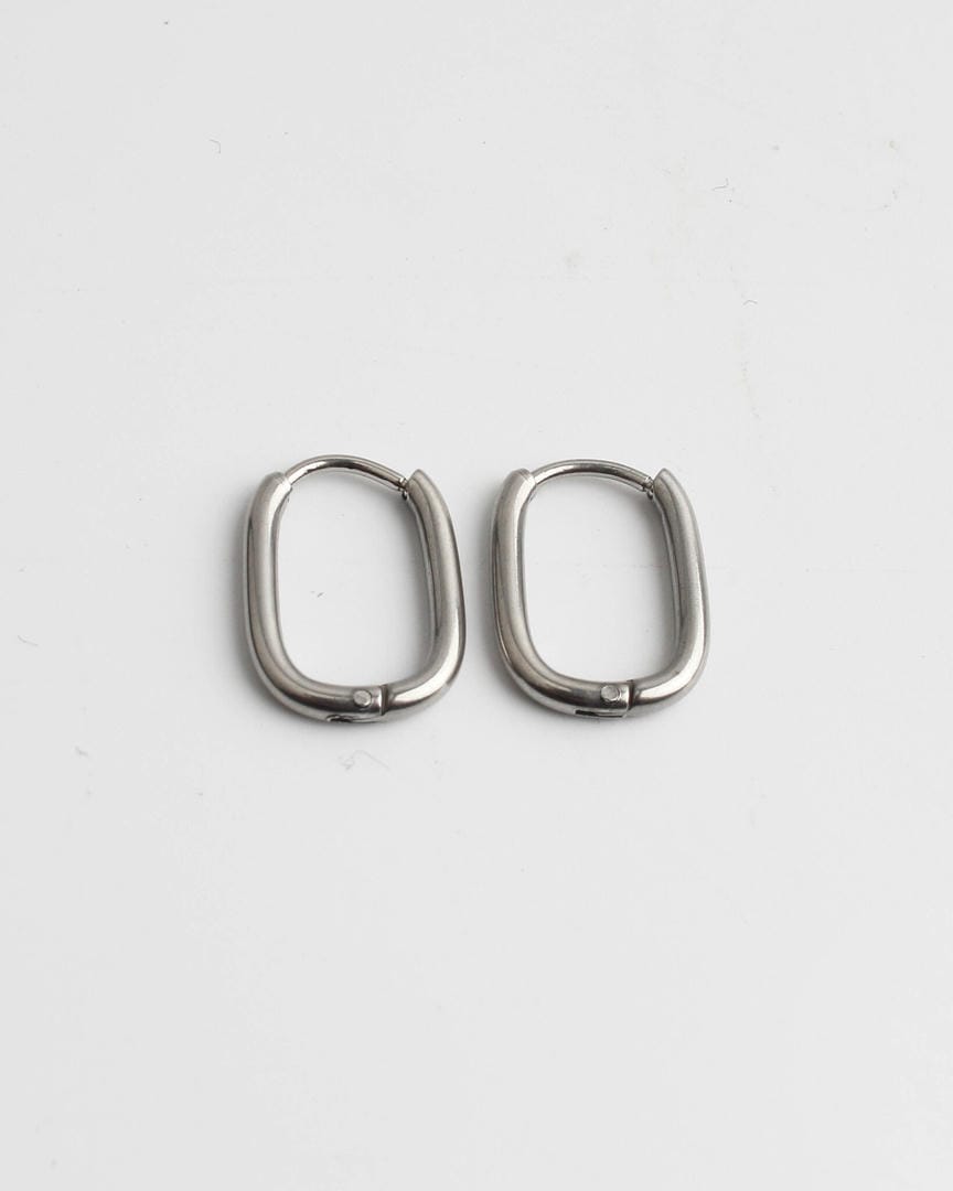 Pendientes de Aro Huggie Ovalados Elegantes