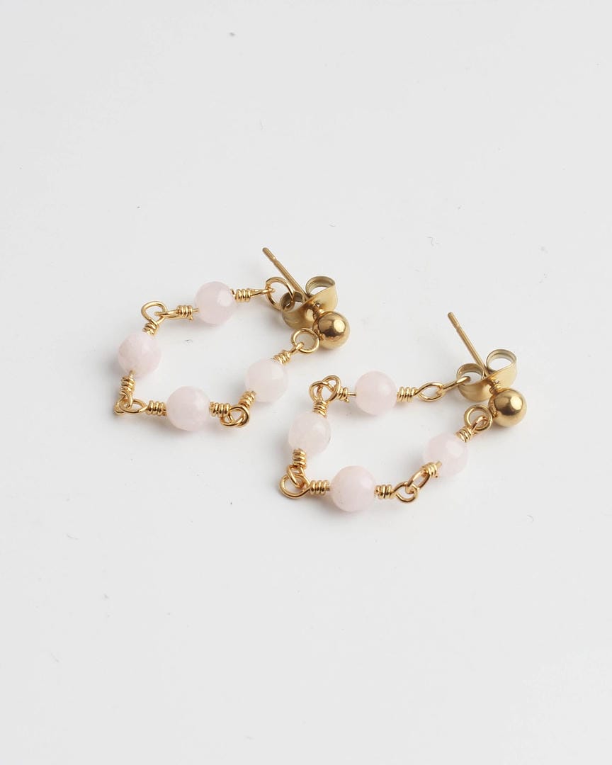 Pendientes Lea Sleek con varios abalorios de piedra