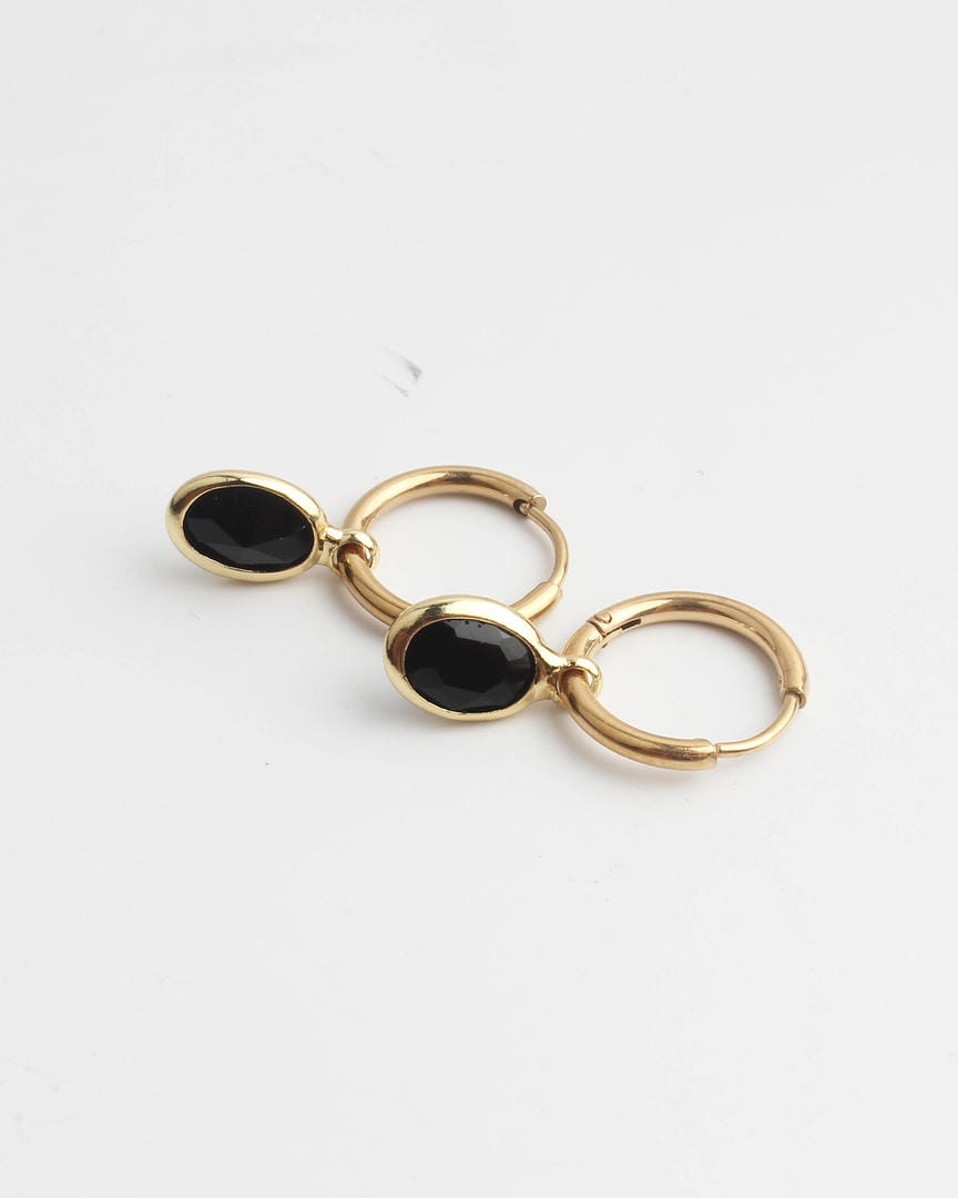 Pendientes Dana Sleek ovalados de piedra