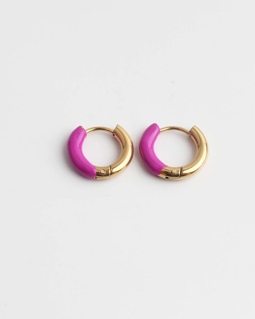 Pendientes de aro alegres y coloridos
