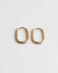 Pendientes de Aro Huggie Ovalados Elegantes