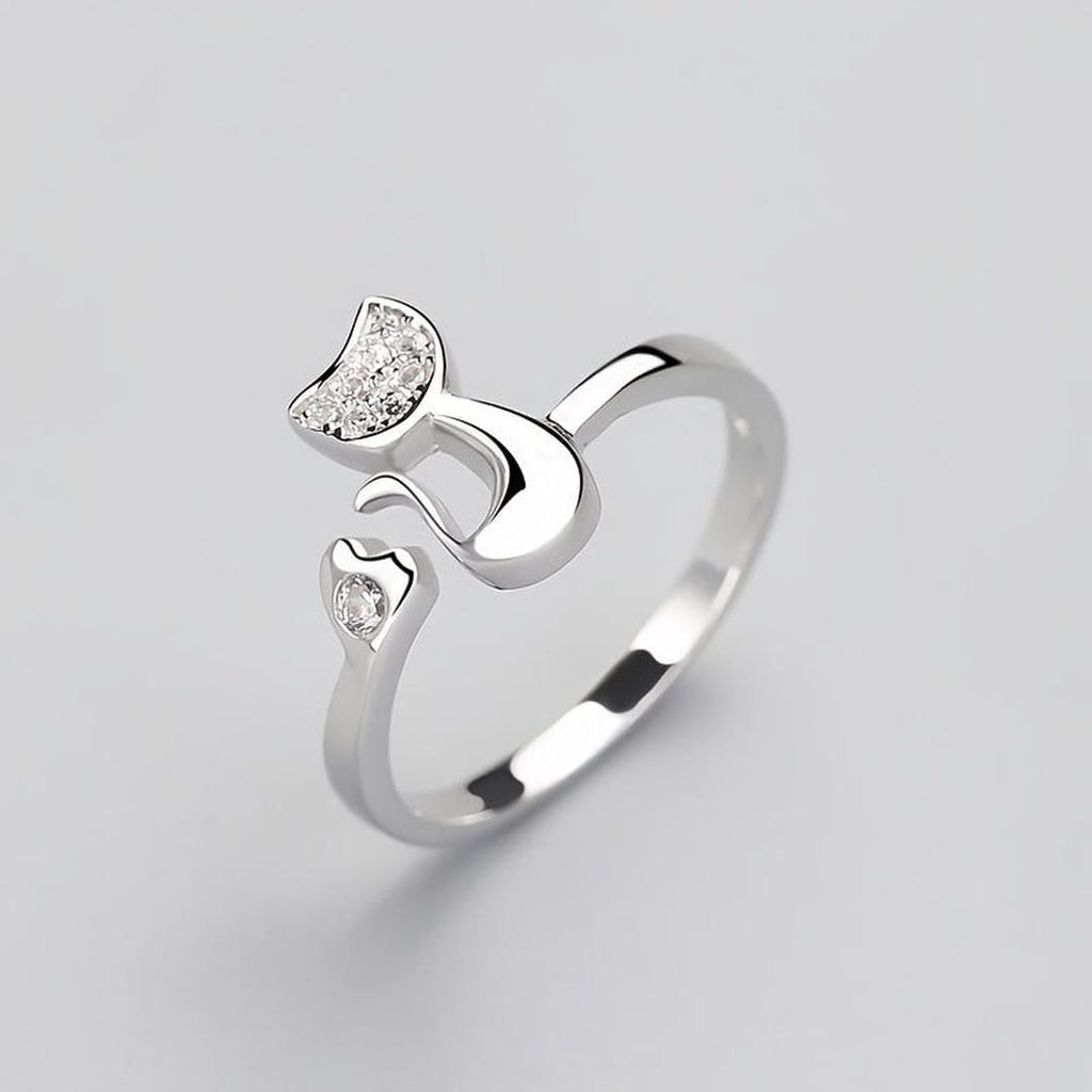 Anillo Abierto de Gato de Circonita