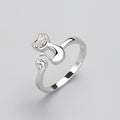 Anillo Abierto de Gato de Circonita