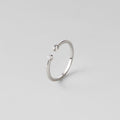 Anillo Cali de Cristal Plateado