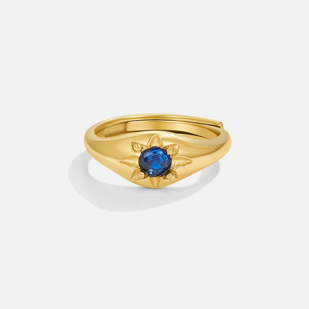 Anillo Estrella Azul Celestial