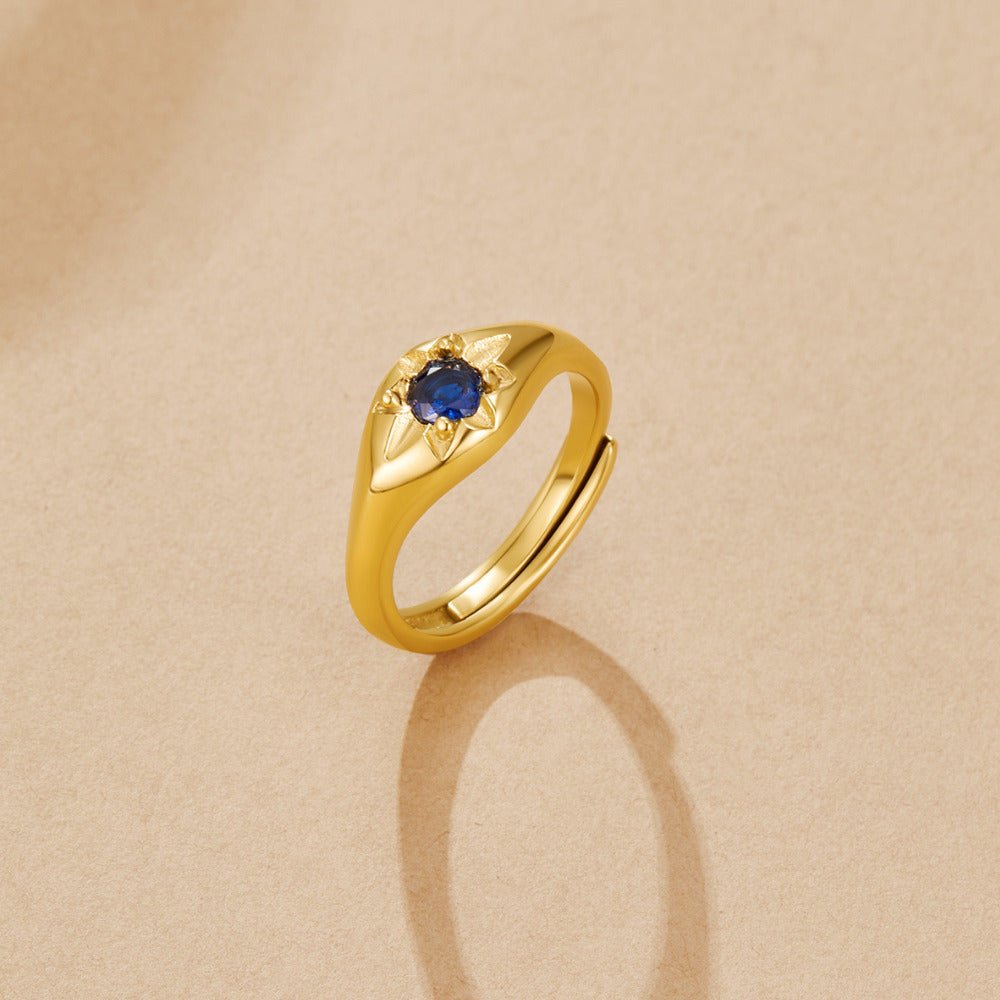 Anillo Estrella Azul Celestial