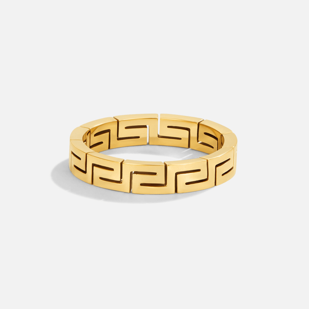Anillo hueco de oro Celestine