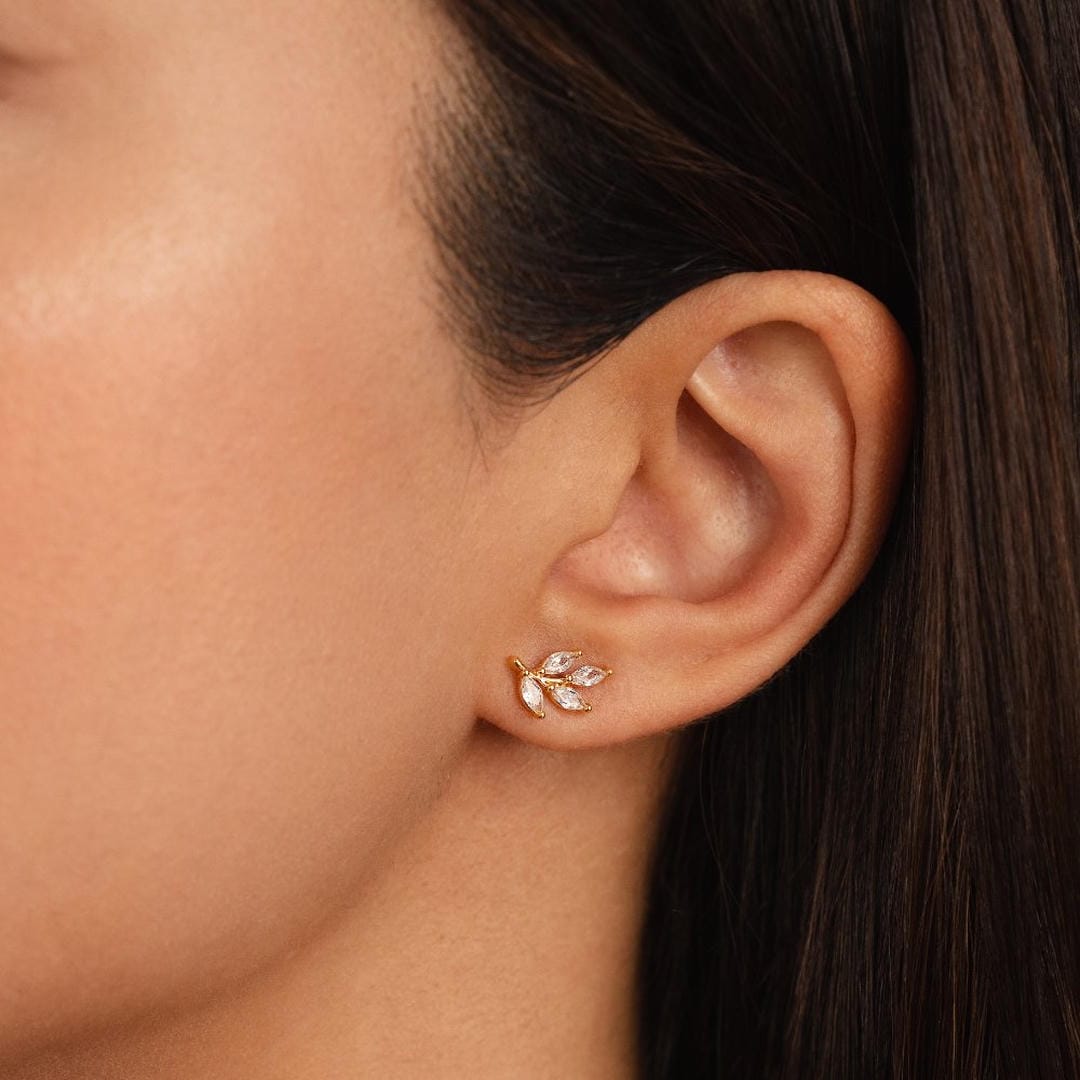 Pendientes de Hoja Cristalina Chic