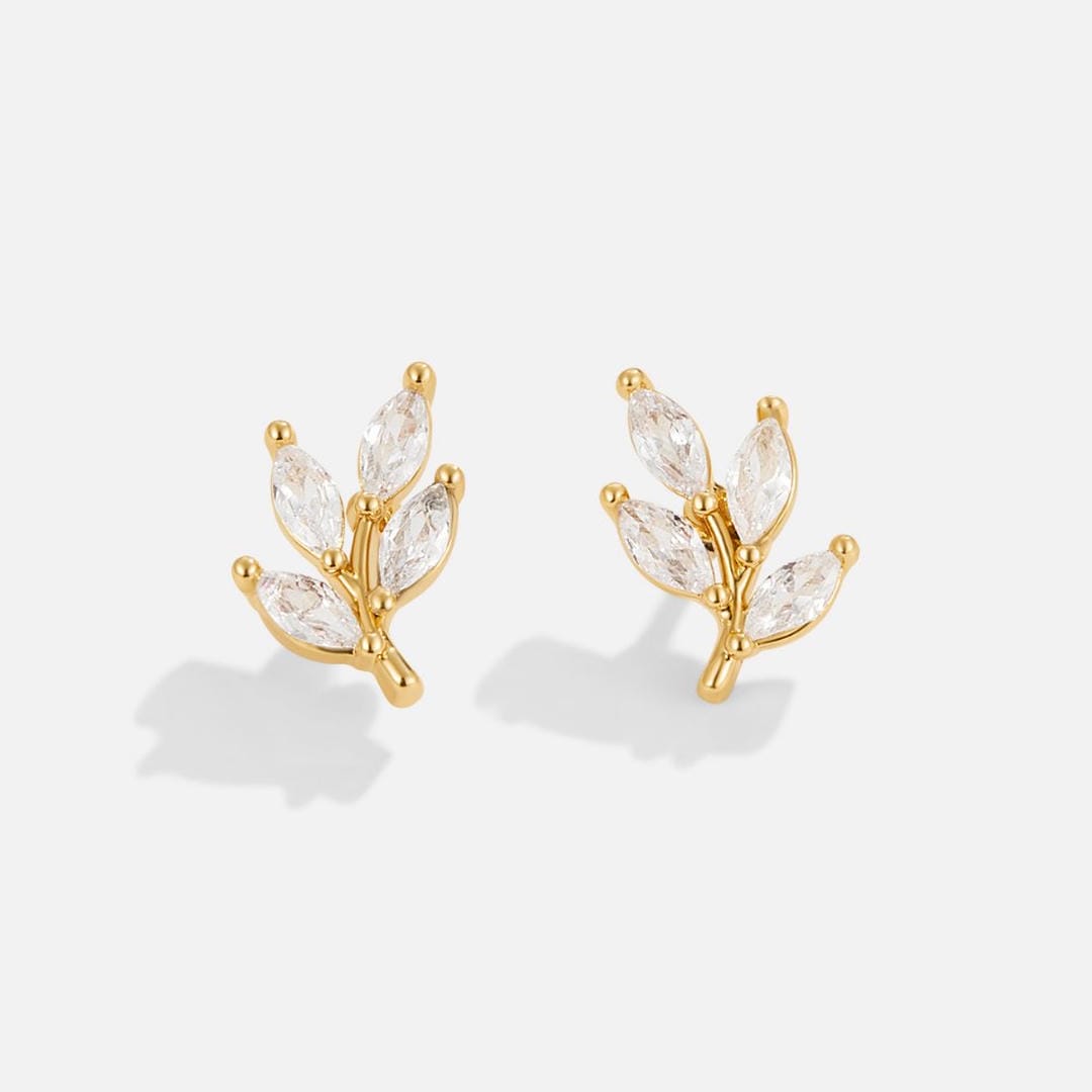 Pendientes de Hoja Cristalina Chic