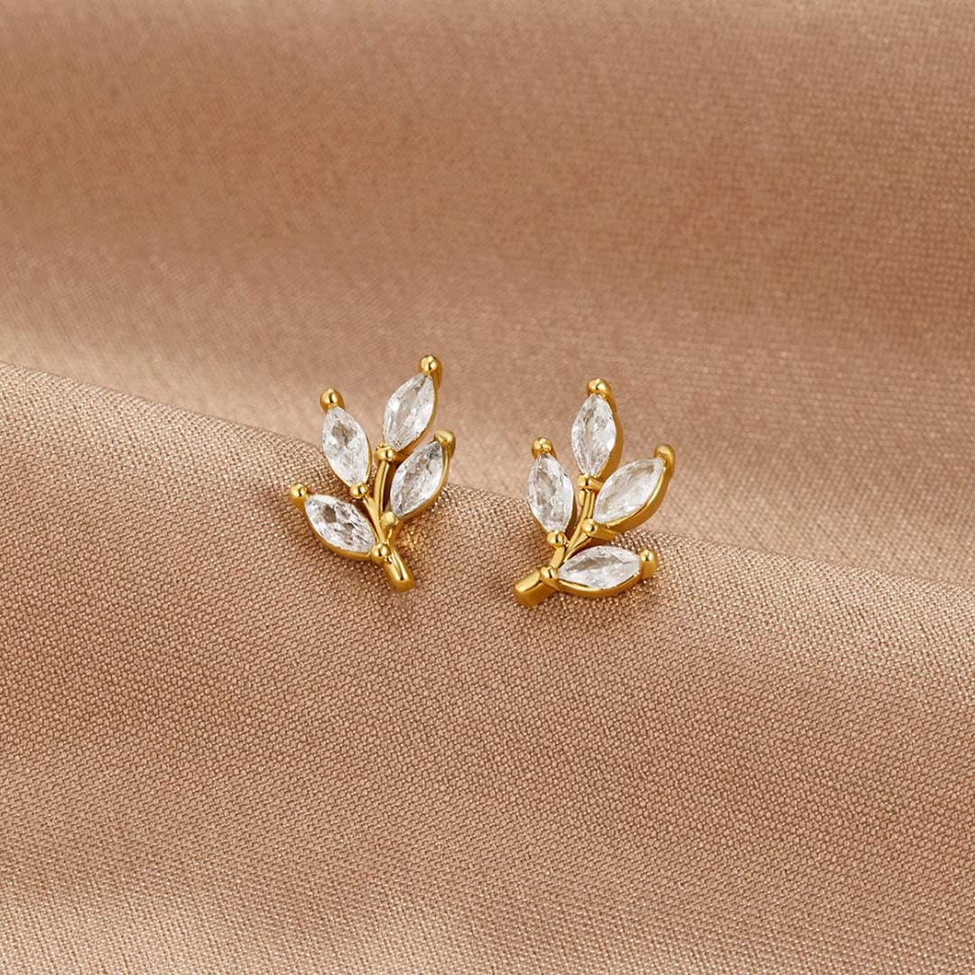 Pendientes de Hoja Cristalina Chic