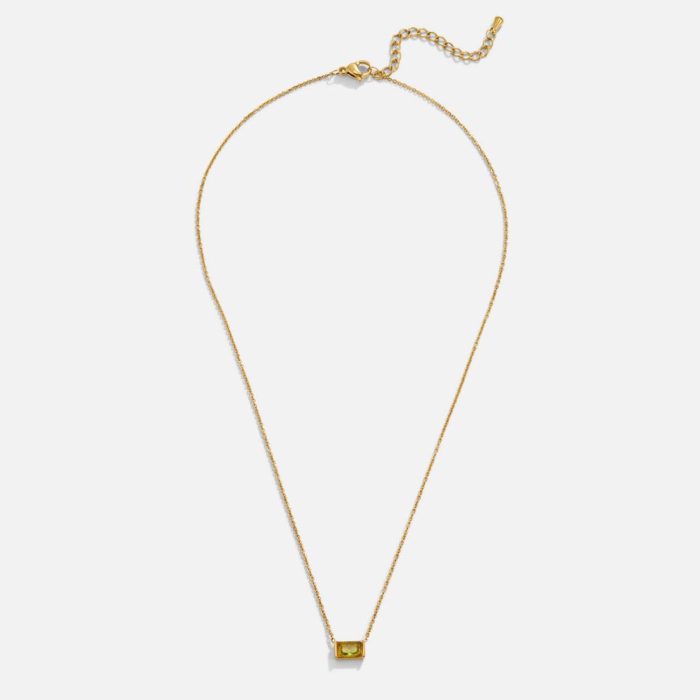 Collar con colgante de peridoto de cristal