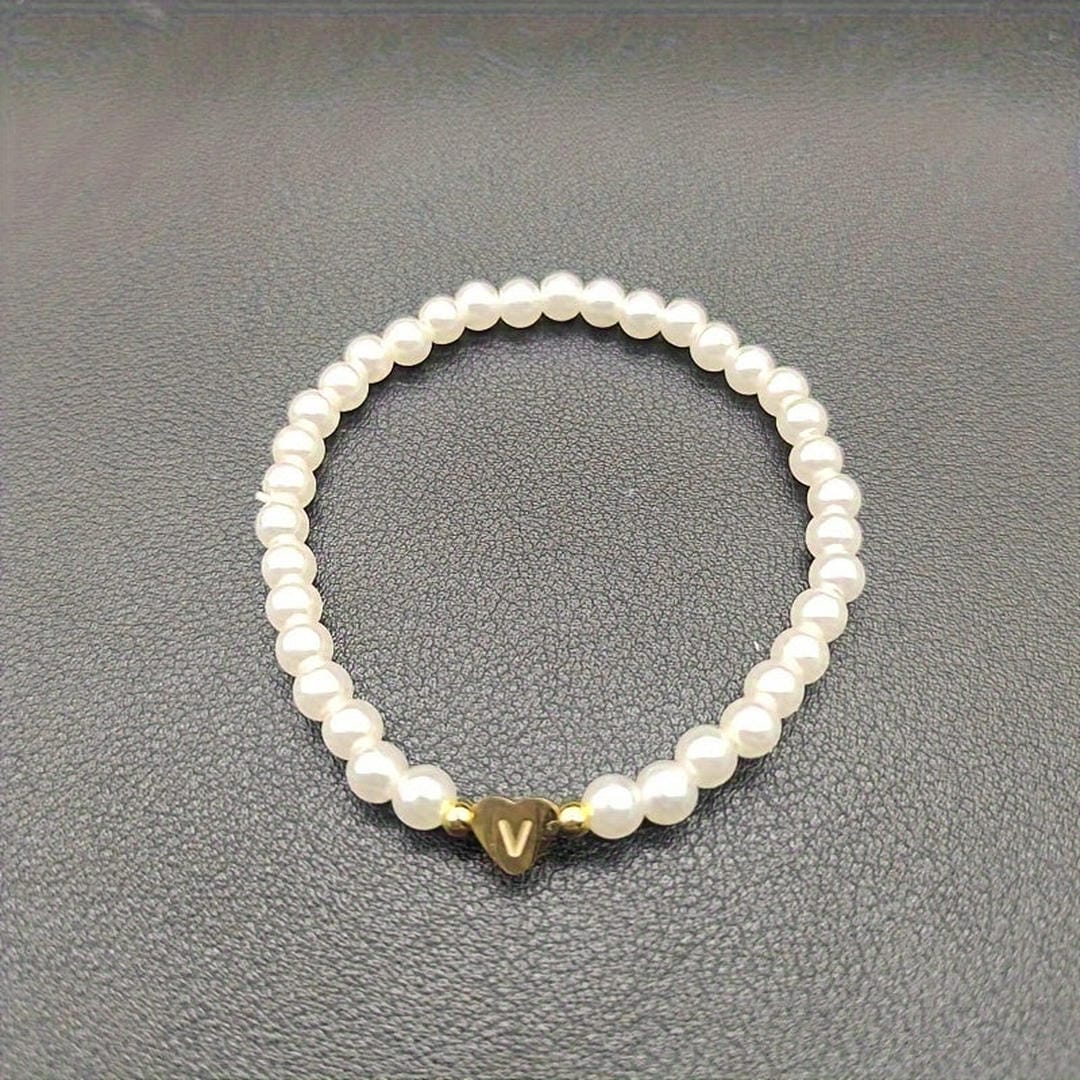 Pulsera de perlas con cuentas de la A a la Z