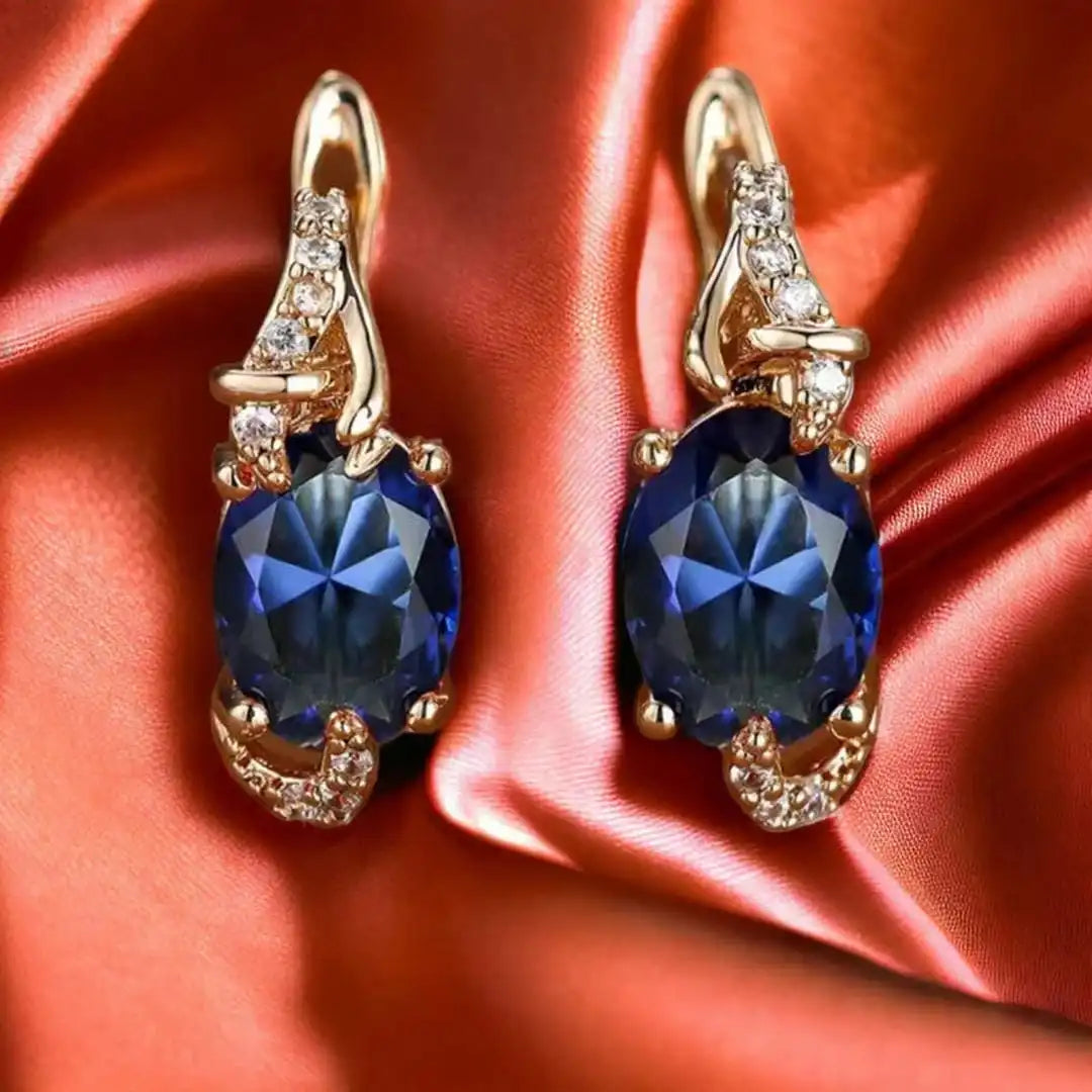 Pendientes colgantes Royal Midnight Gold