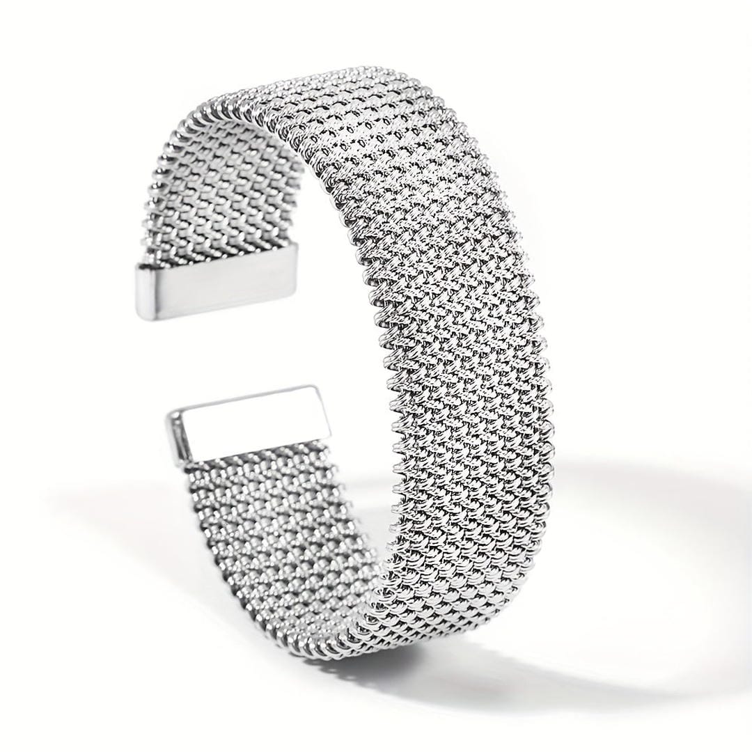 Pulsera ajustable chapada en oro, tejida