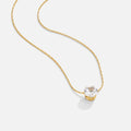 Delicado collar redondo de cristal