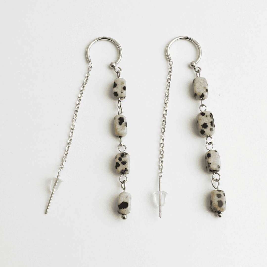 Pendientes de gota de piedra moteada