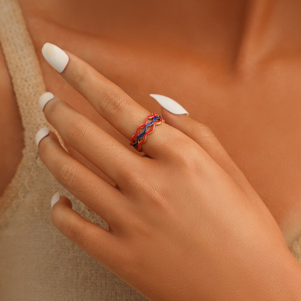 Anillo elegante de acero inoxidable