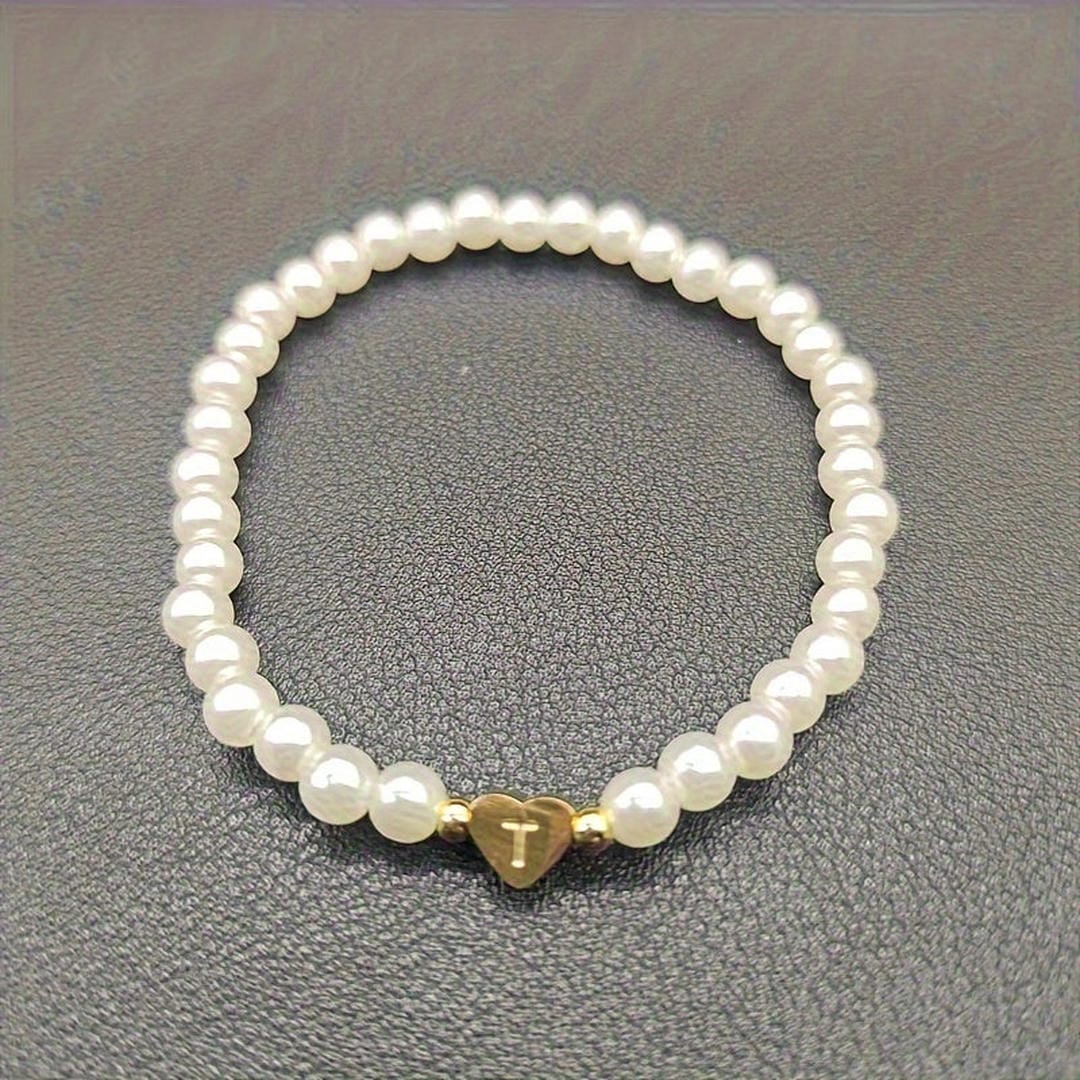 Pulsera de perlas con cuentas de la A a la Z