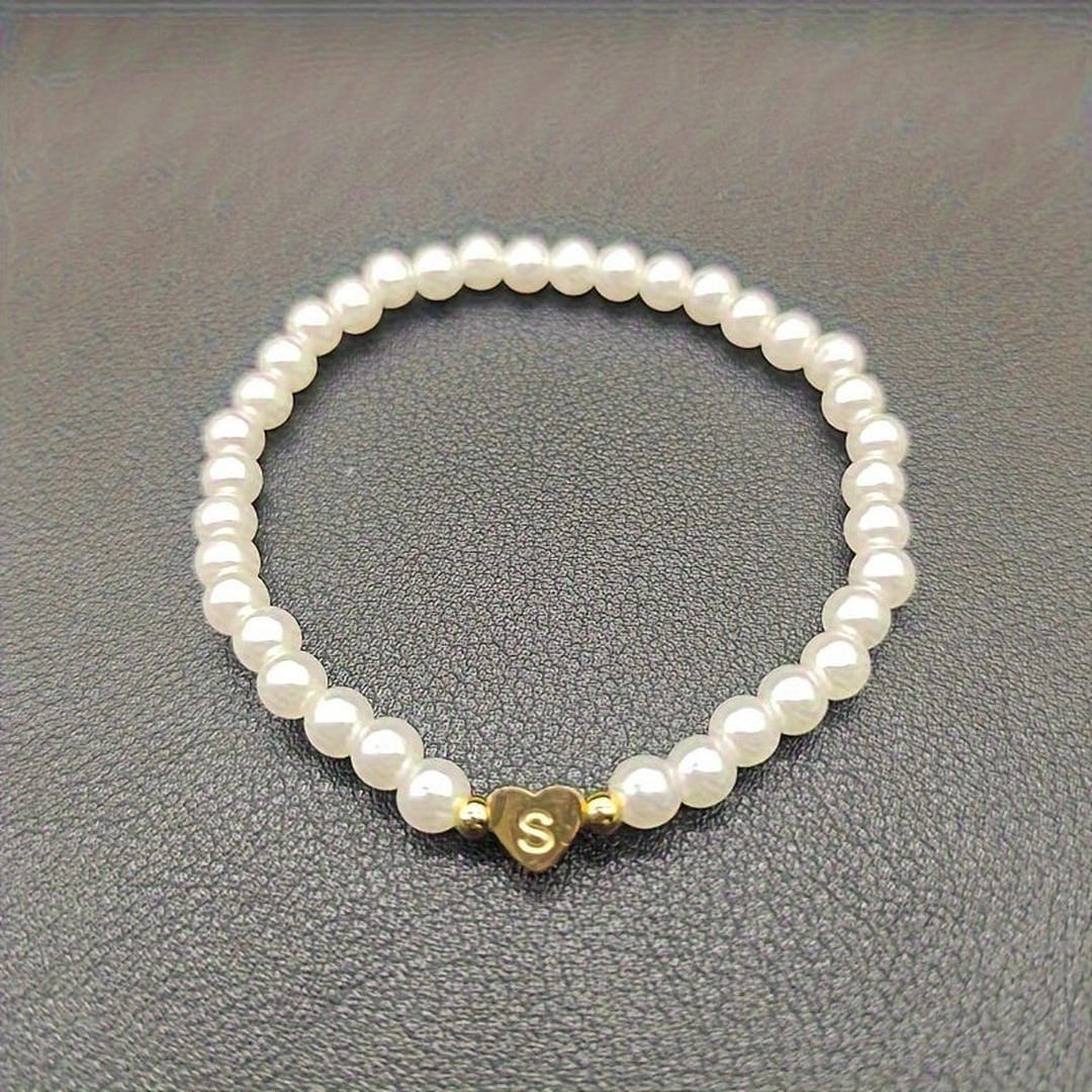 Pulsera de perlas con cuentas de la A a la Z
