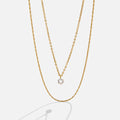Collar en capas Dina de cristal y oro