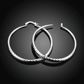 Pendientes de aro circulares de plata de ley