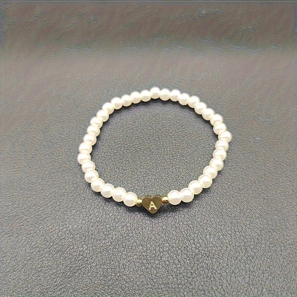 Pulsera de perlas con cuentas de la A a la Z