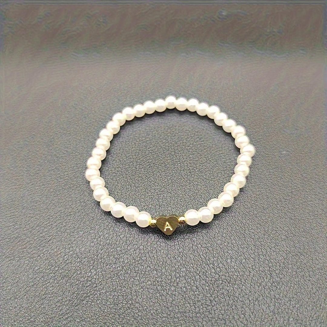 Pulsera de perlas con cuentas de la A a la Z