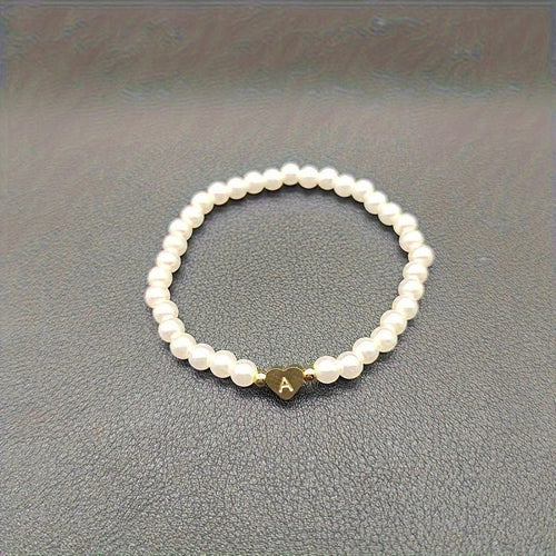 Pulsera de perlas con cuentas de la A a la Z