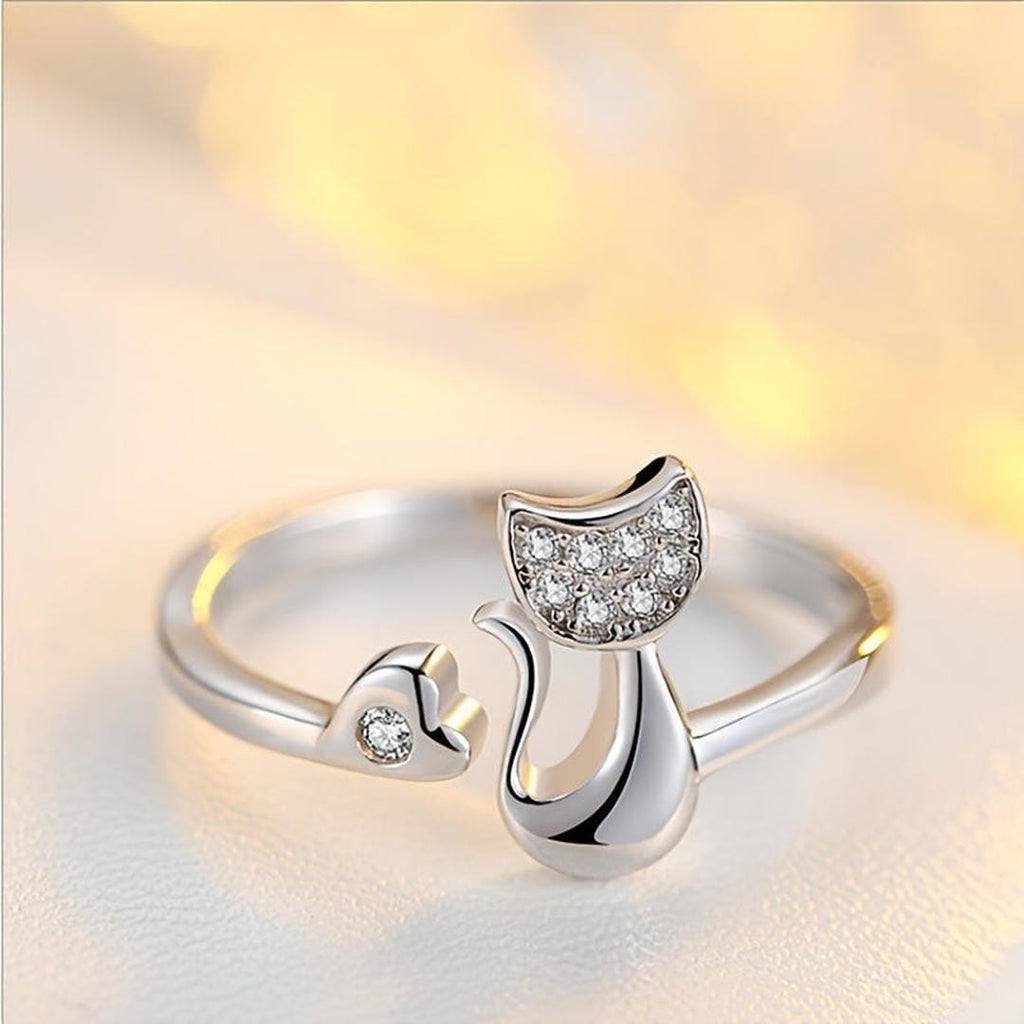 Anillo Abierto de Gato de Circonita