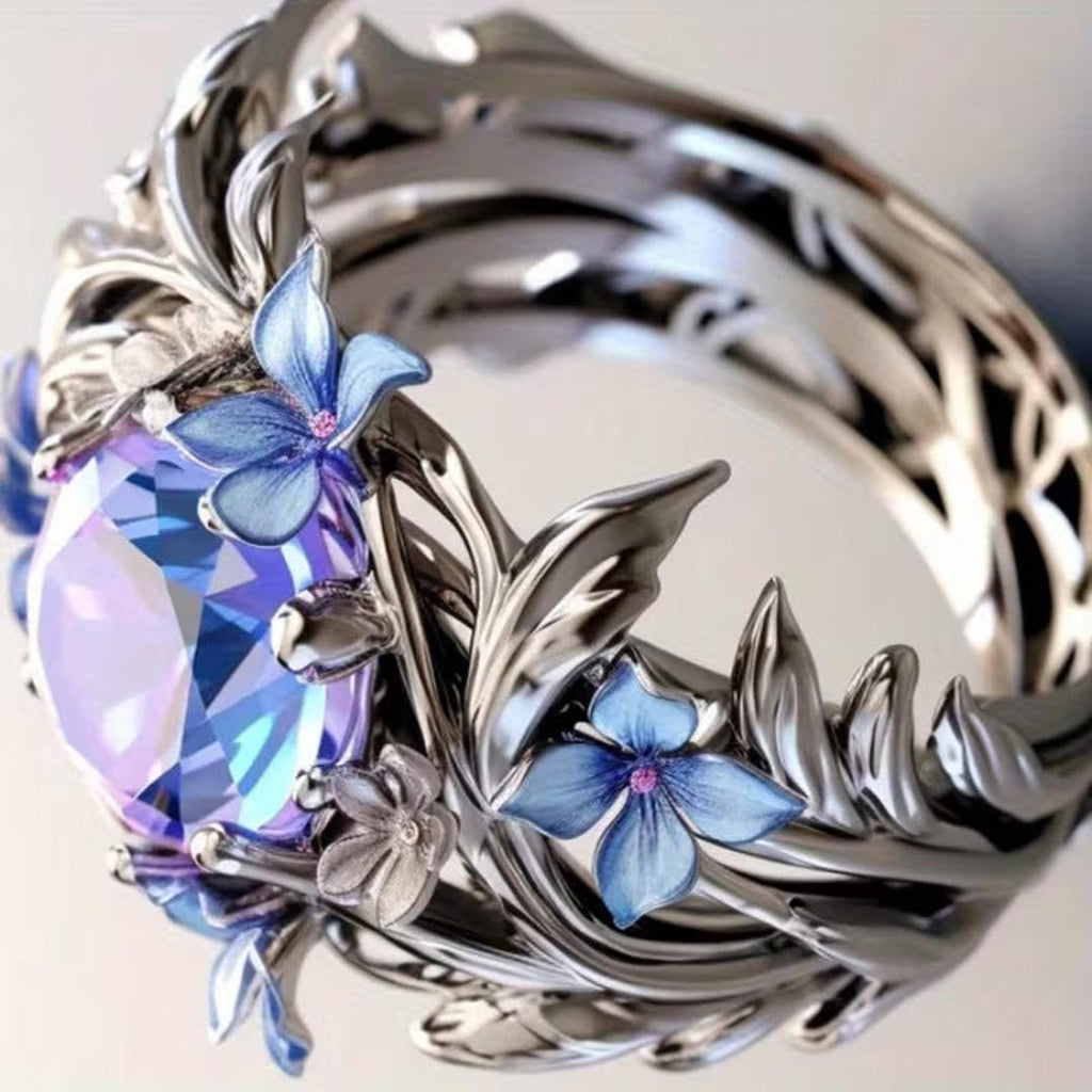 Anillo Antiguo Flor de Lavanda