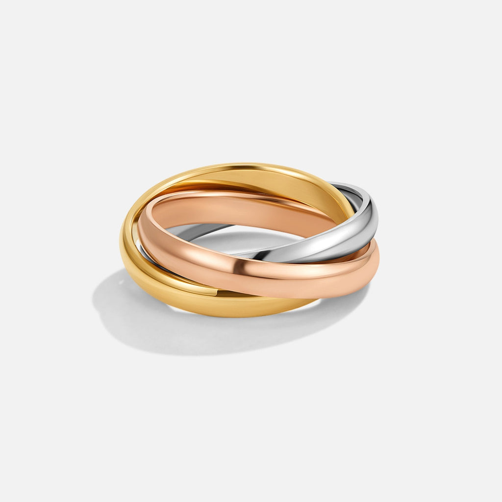 Anillo Elena de triple aro entrelazado