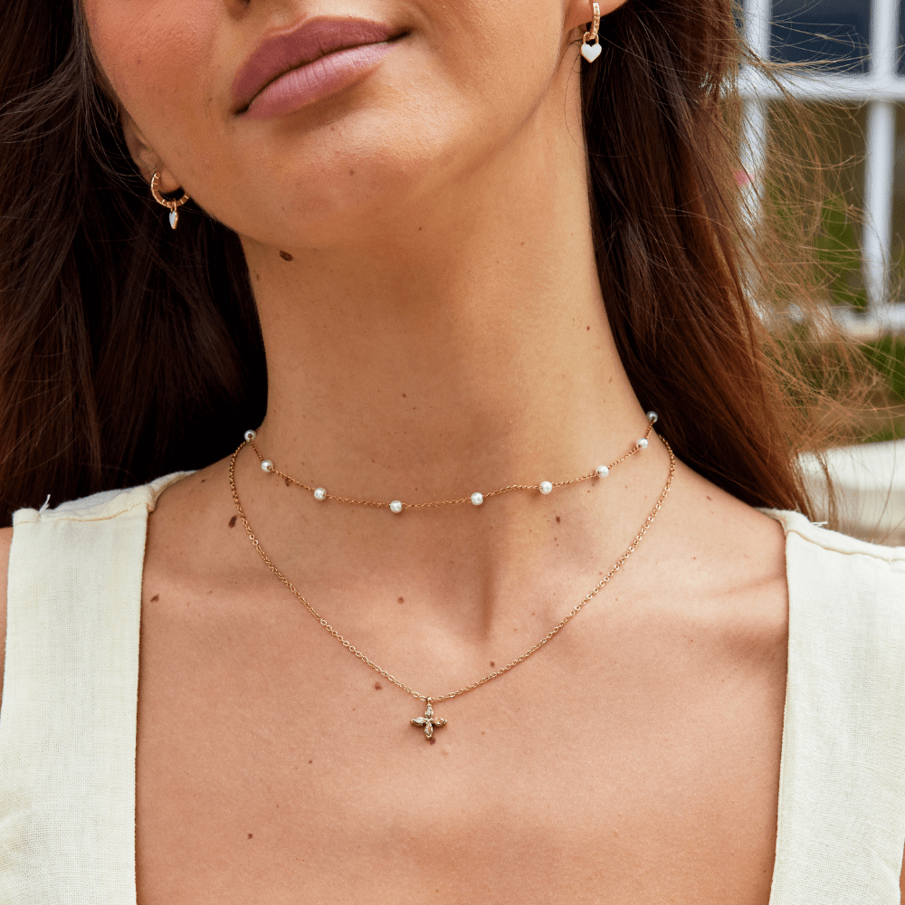 Collar de pétalos de cristal Elowyn