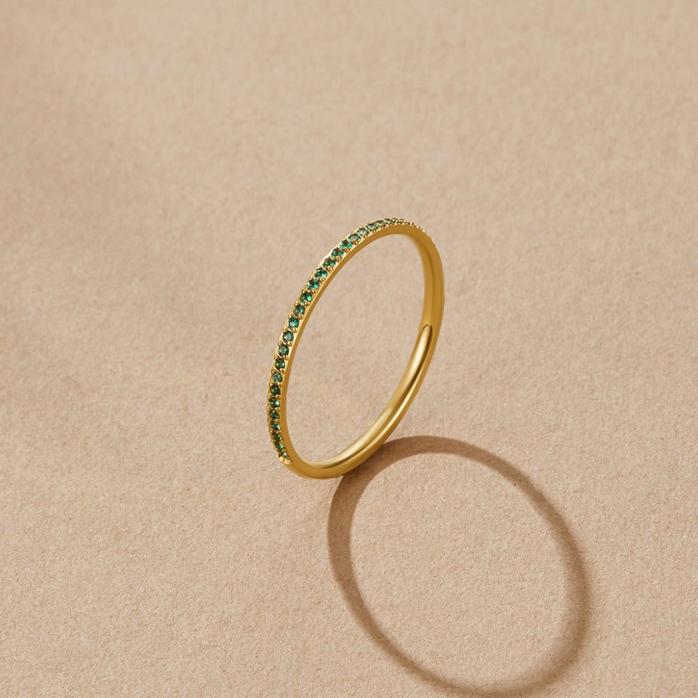 Anillo de cristal Eternidad Esmeralda