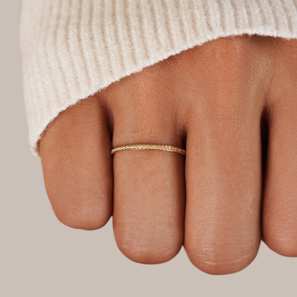 Anillo de Cristal de 18K Eternidad