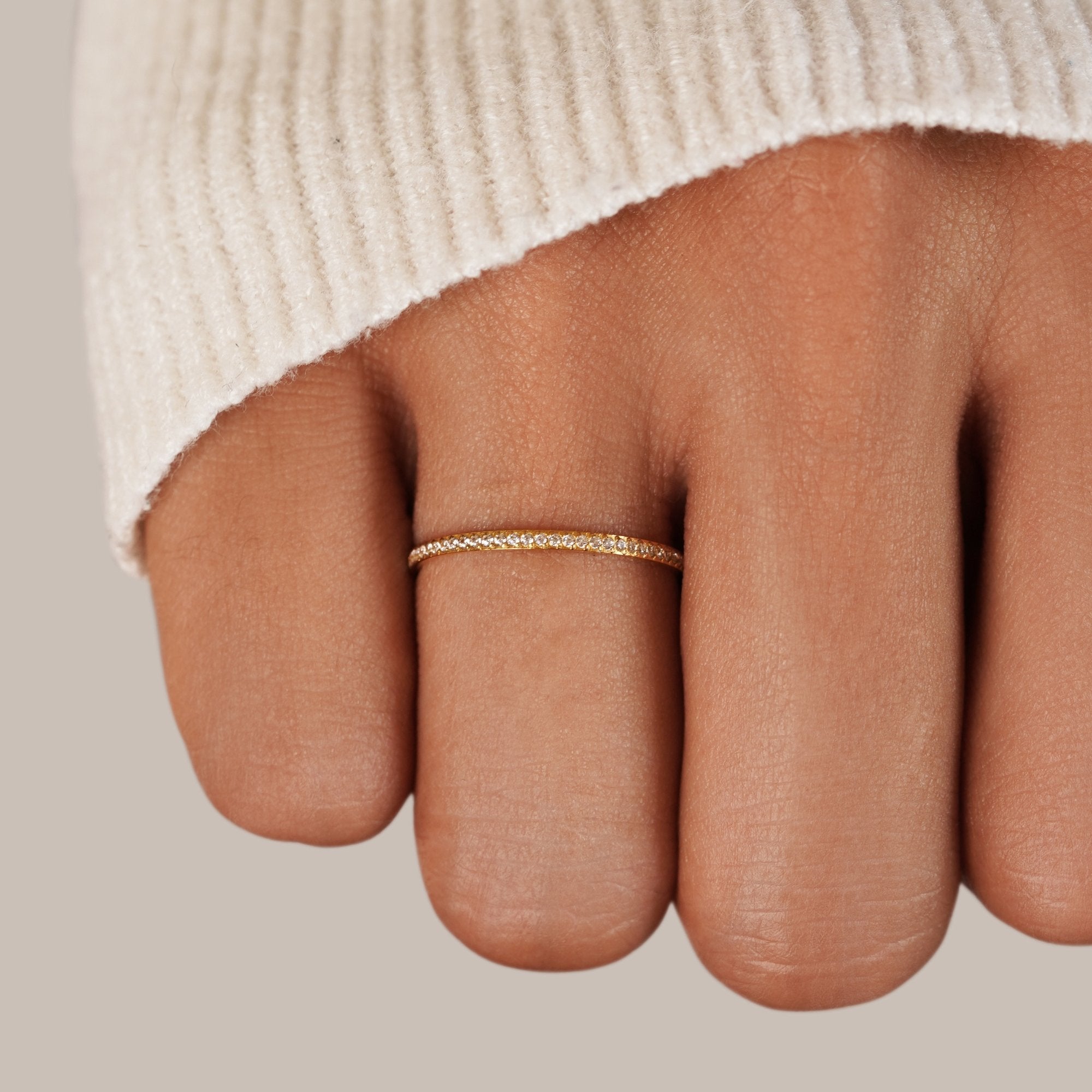 Anillo de Cristal de 18K Eternidad