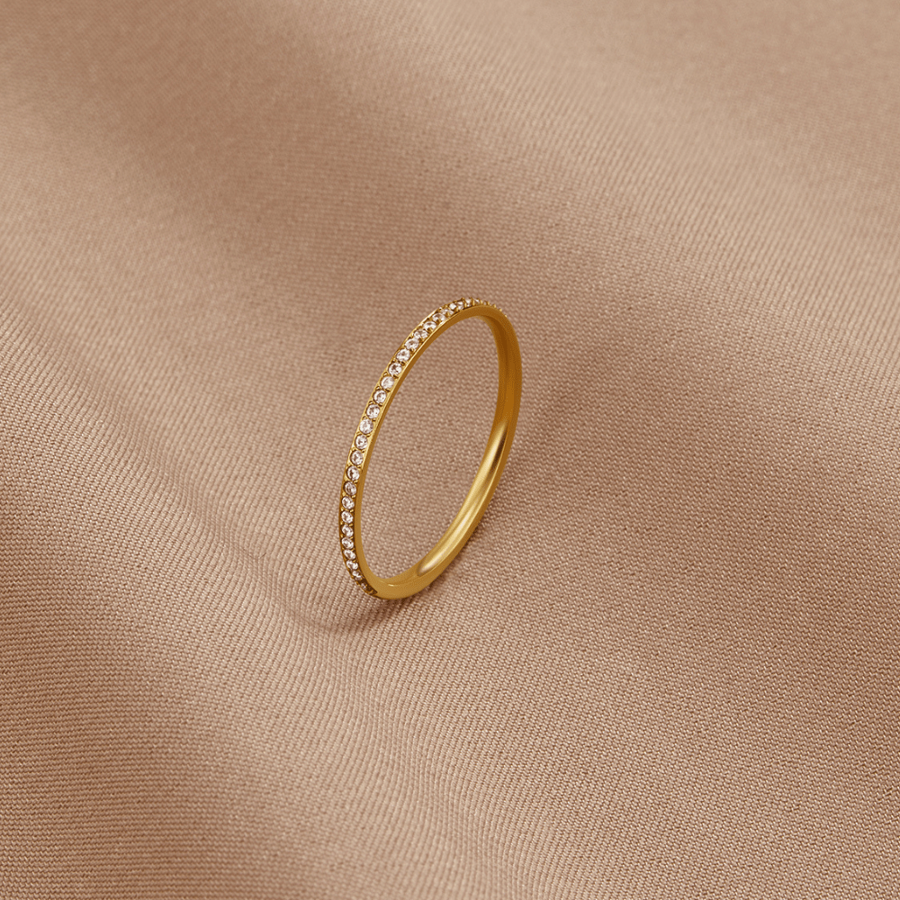 Anillo de Cristal de 18K Eternidad