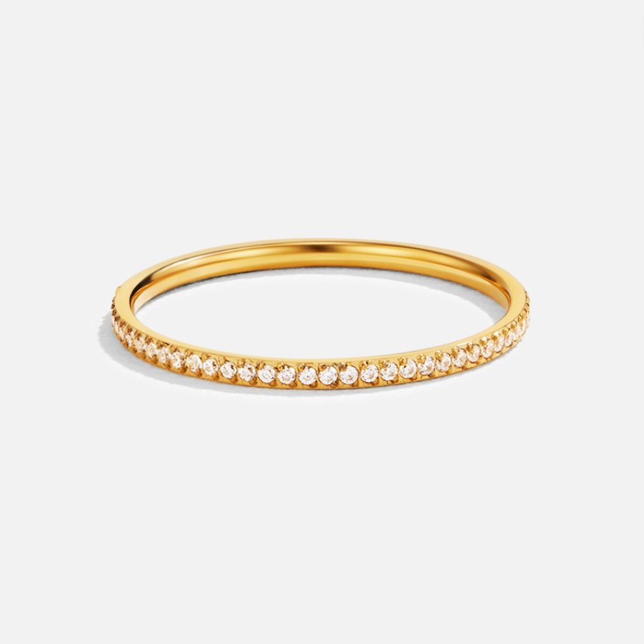 Anillo de Cristal de 18K Eternidad