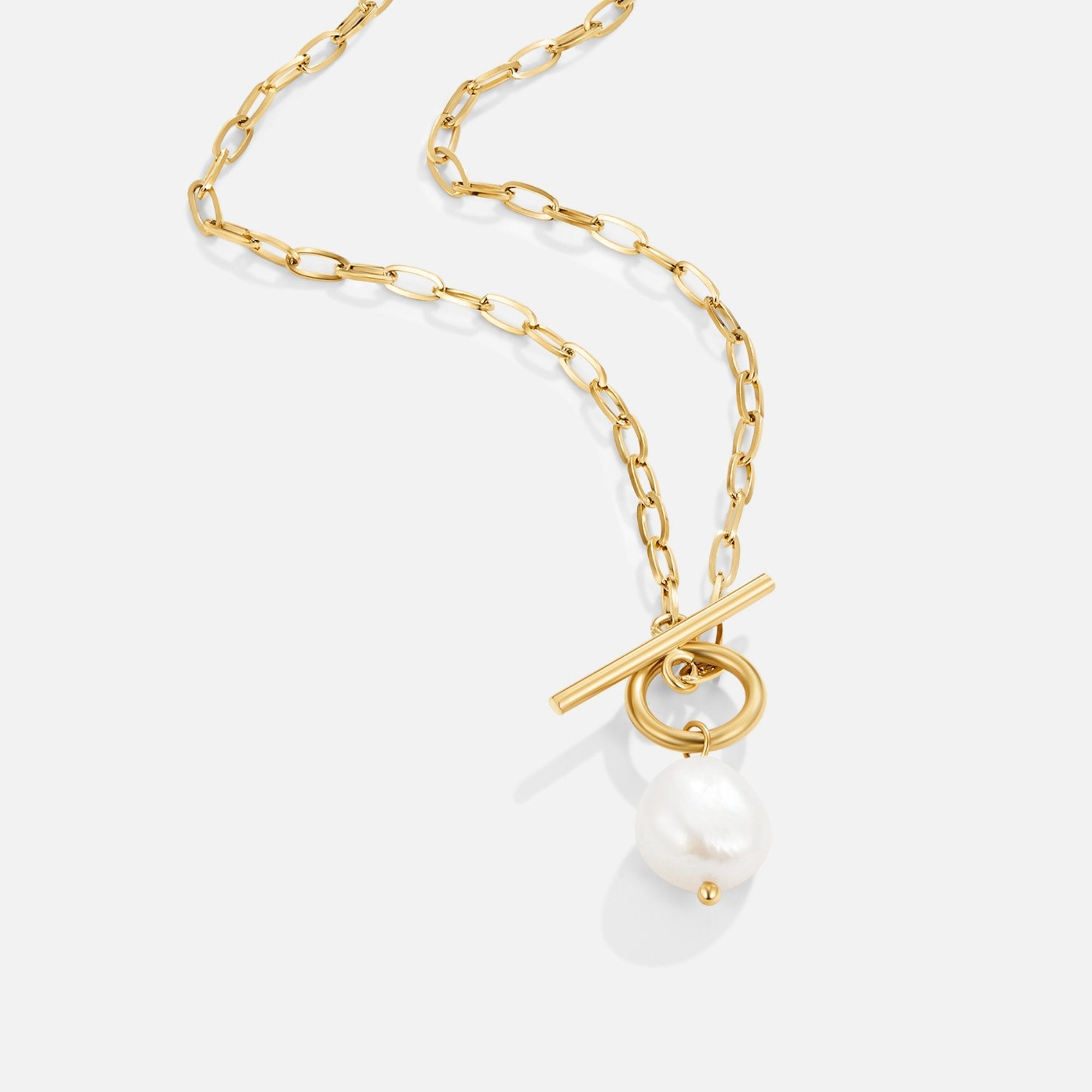 Collar de oro con perlas de agua dulce Eva