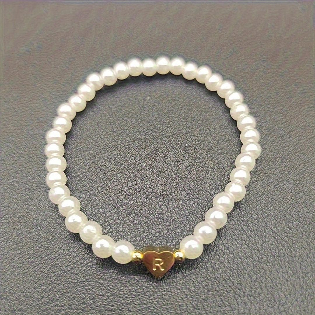 Pulsera de perlas con cuentas de la A a la Z