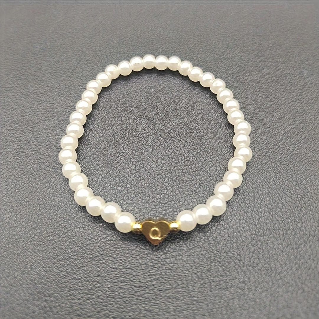 Pulsera de perlas con cuentas de la A a la Z