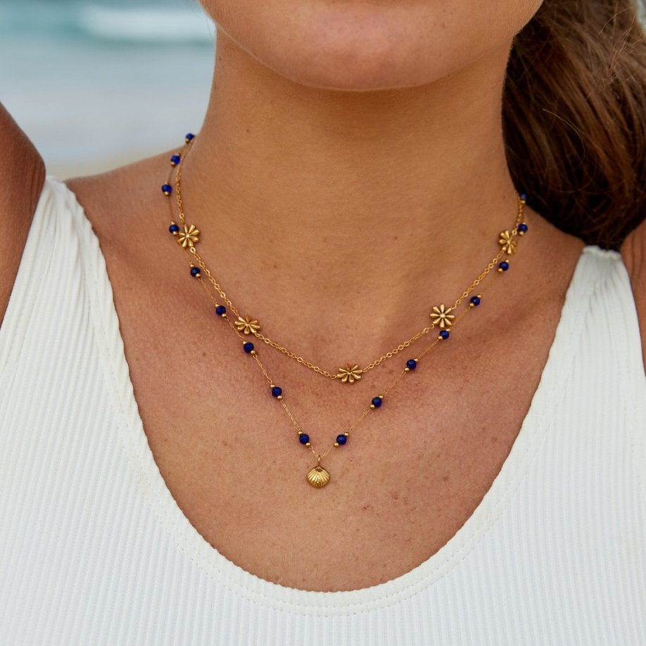 Collar Flor de Poder de Oro de 18K