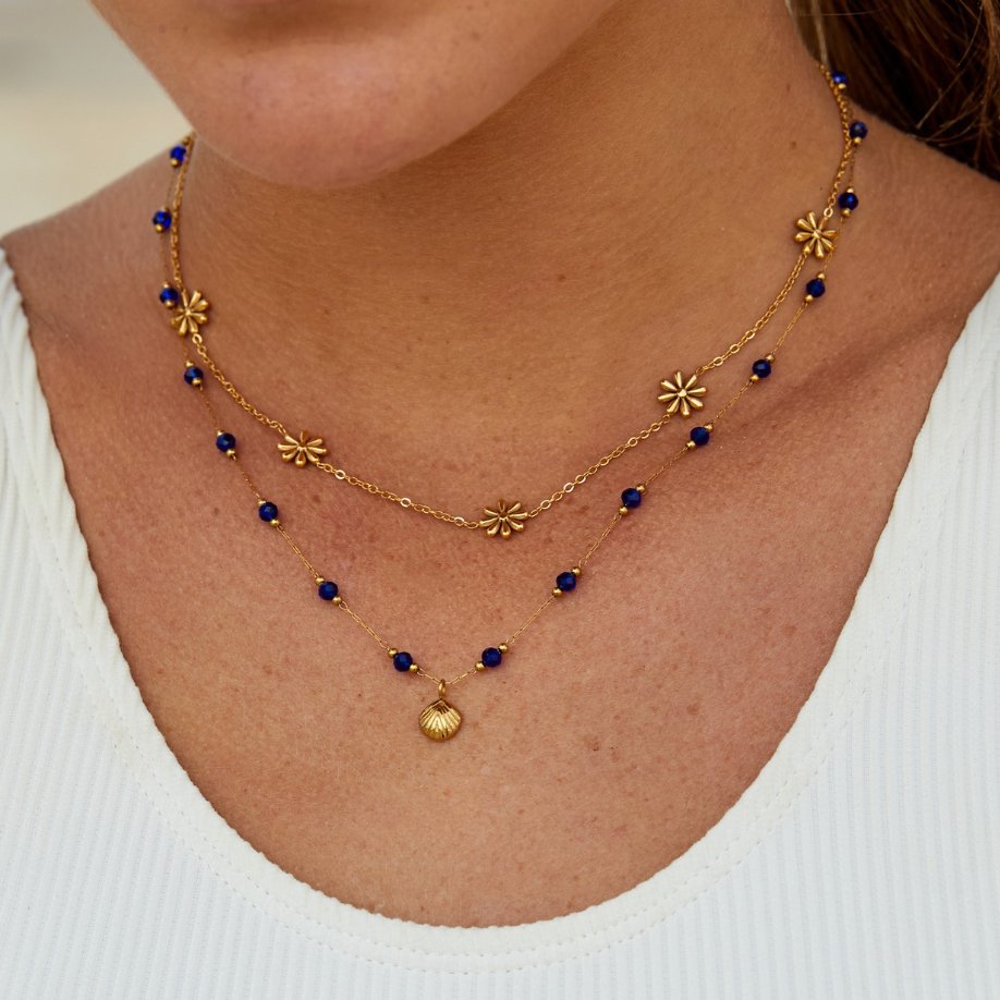 Collar Flor de Poder de Oro de 18K