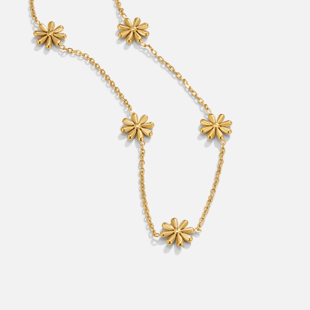 Collar Flor de Poder de Oro de 18K