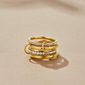 Anillo de oro y cristal "Forever"