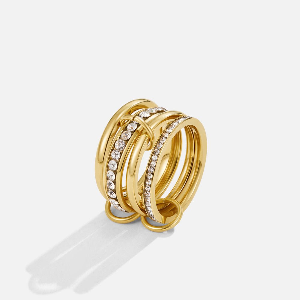 Anillo de oro y cristal "Forever"