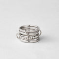 Anillo de cristal y plata "Para siempre"
