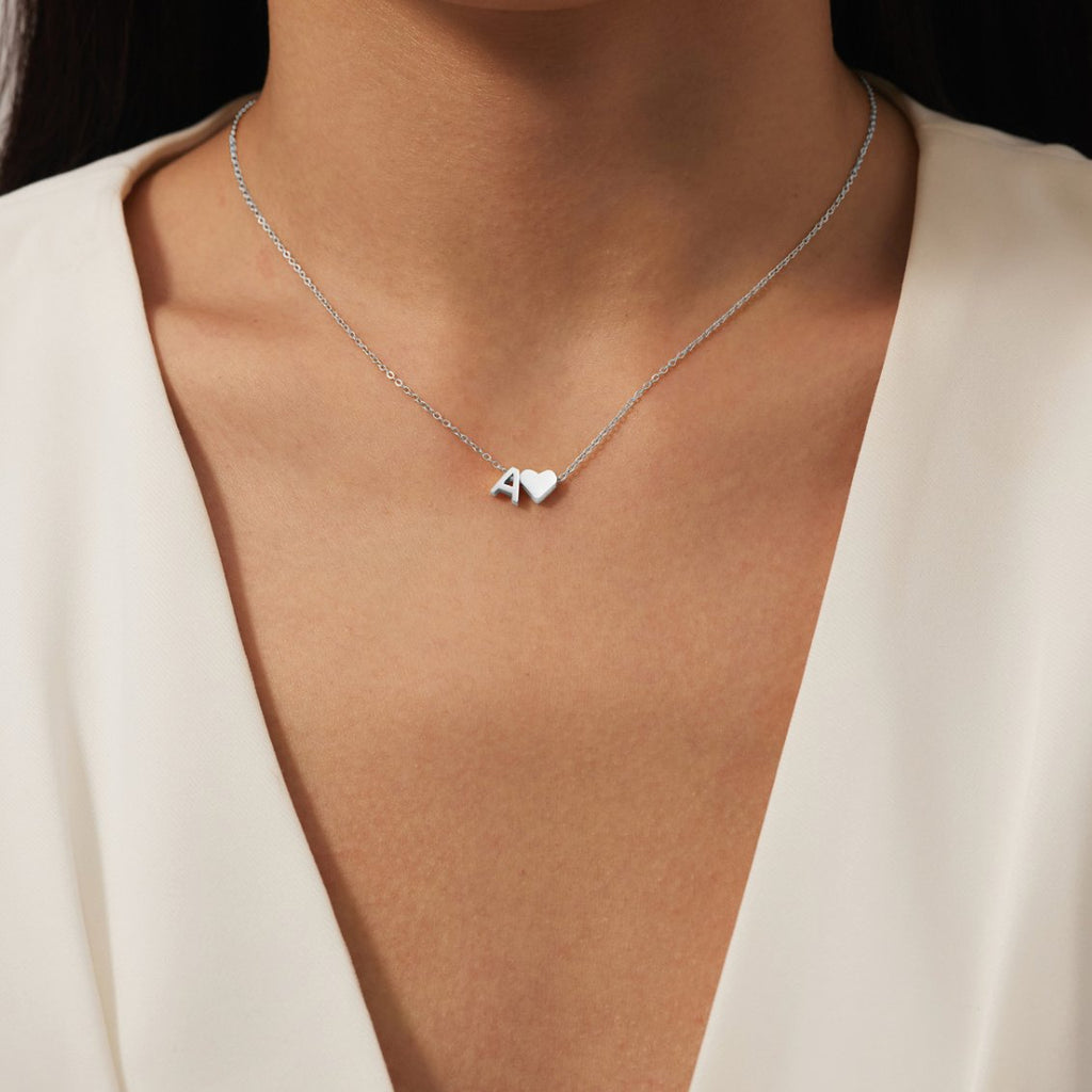Collar de plata "Forever Love & Letter"