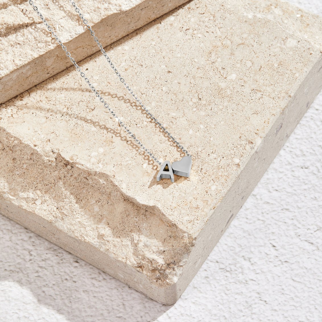 Collar de plata "Forever Love & Letter"