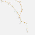 Collar lariat con perla colgante